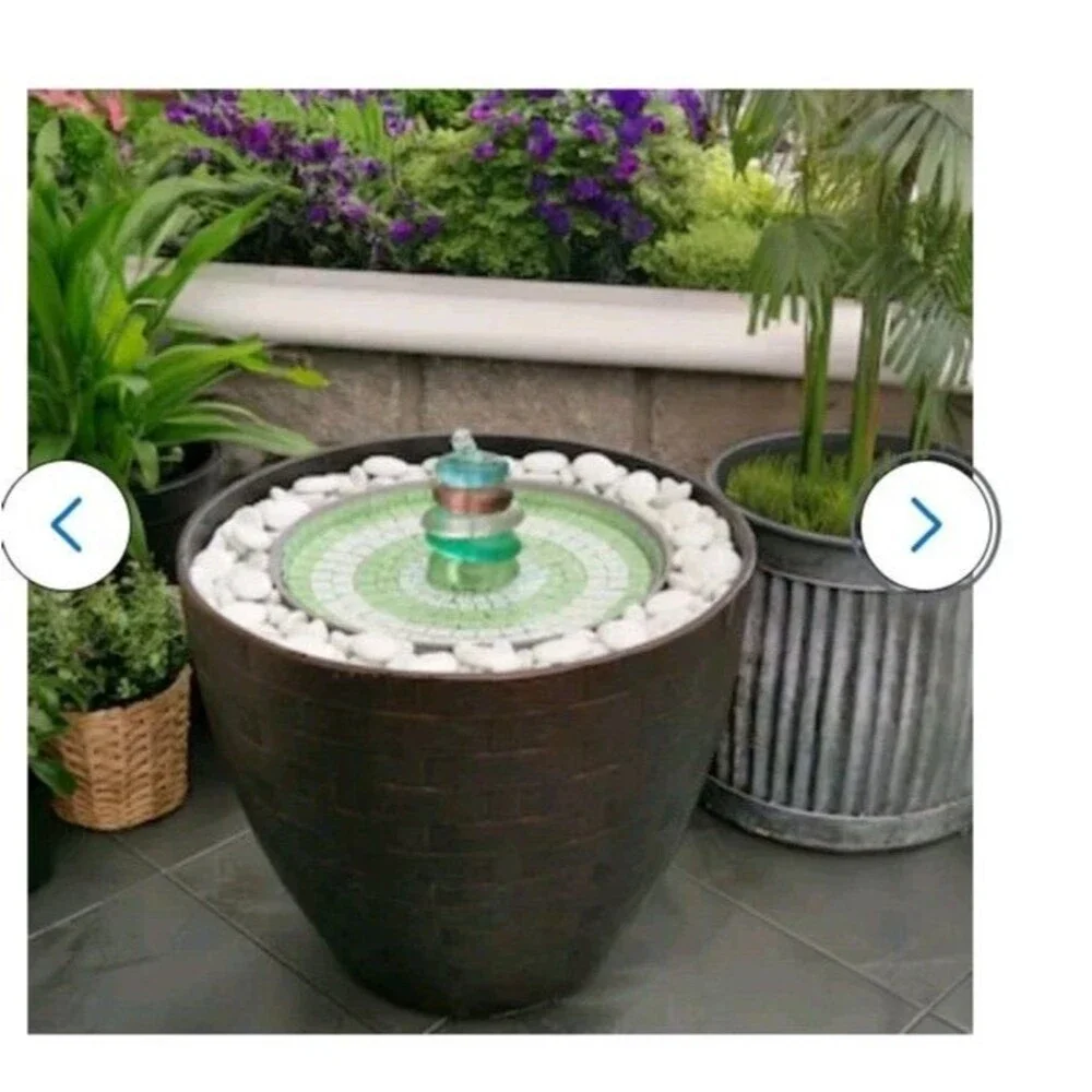 DIY Water Feature Kit Fountain With LED Lights And Remote For Indoor Planters